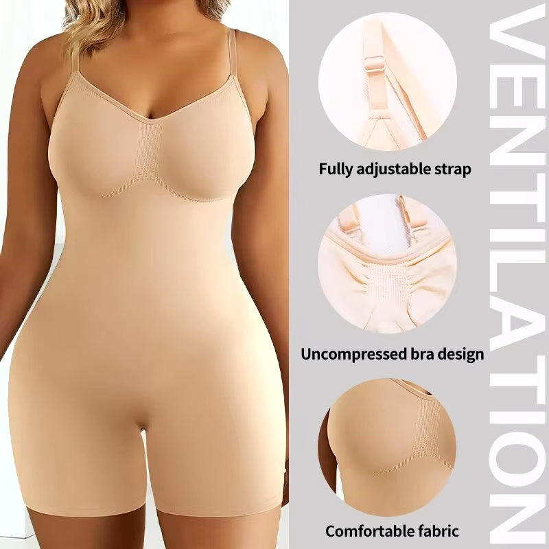 Bodysuit for Women Tummy Control Shapewear Seamless High Waist Flat Belly Belt Stretch Shapewear Body Shaper