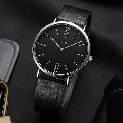 YAZOLE Top Brand Luxury Men Watch Leather Quartz Wristwatches Men'S Business Watch Wristwatch Casual Clock Men Relogio Masculino